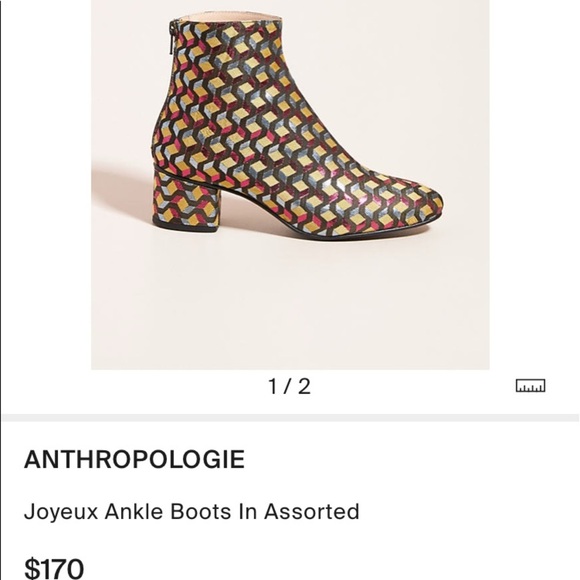 New Anthropologie Joyeux Ankle Boots size 7 - Picture 3 of 14